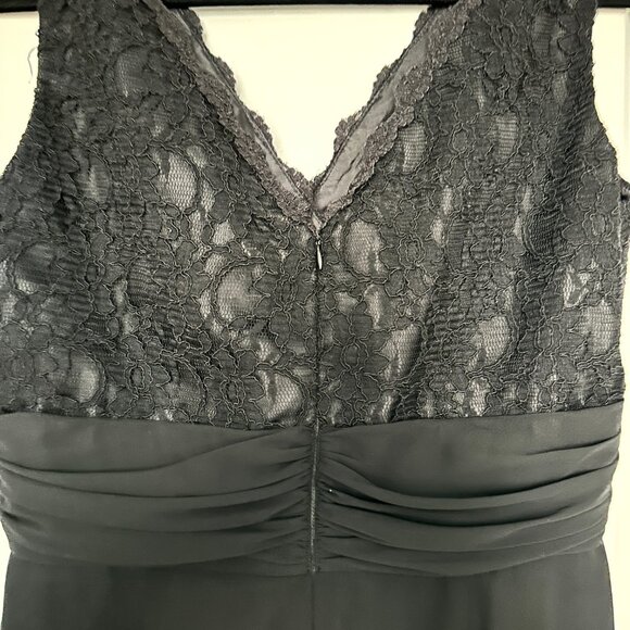 JESSICA HOWARD PETITE | Women's  Lace Chiffon Petite Dress | Black | Size: 10P - Picture 4 of 8